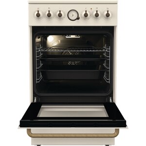 Aragaz GORENJE GECS5B70CLI, 4 arzatoare, Electric, L 50 cm, Grill, bej Aragaz GORENJE GECS5B70CLI, 4 arzatoare, Electric, L 50 cm, Grill, bej