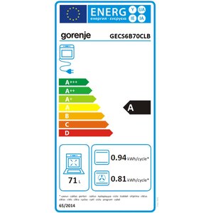 Aragaz GORENJE GECS6B71CLB, 4 arzatoare, Electric, L 60 cm, negru Aragaz GORENJE GECS6B71CLB, 4 arzatoare, Electric, L 60 cm, negru