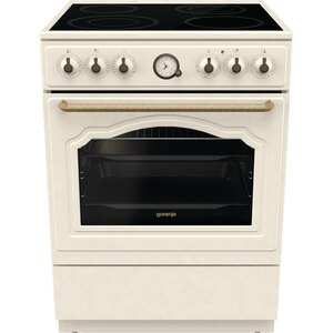 Aragaz GORENJE GECS6B70CLI, 4 arzatoare, Electric, L 60 cm, Grill, bej Aragaz GORENJE GECS6B70CLI, 4 arzatoare, Electric, L 60 cm, Grill, bej