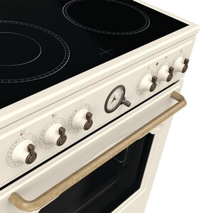 Aragaz GORENJE GECS6B70CLI, 4 arzatoare, Electric, L 60 cm, Grill, bej Aragaz GORENJE GECS6B70CLI, 4 arzatoare, Electric, L 60 cm, Grill, bej