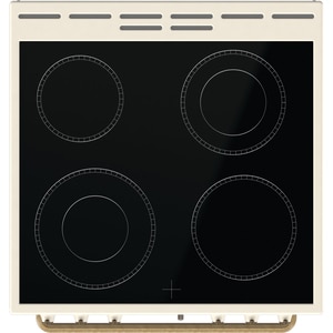 Aragaz GORENJE GECS6B70CLI, 4 arzatoare, Electric, L 60 cm, Grill, bej Aragaz GORENJE GECS6B70CLI, 4 arzatoare, Electric, L 60 cm, Grill, bej