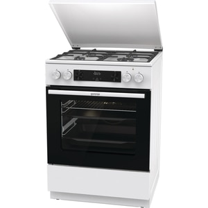 Aragaz GORENJE GKS6C71WF, 4 arzatoare, Gaz + Electric, L 60 cm, alb Aragaz GORENJE GKS6C71WF, 4 arzatoare, Gaz + Electric, L 60 cm, alb
