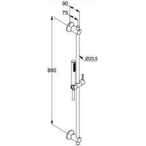 Set dus KLUDI Nova Fonte 2084005-35, 1 functie, crom Set dus KLUDI Nova Fonte 2084005-35, 1 functie, crom