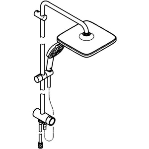 Coloana dus GROHE Tempesta Cube 250 26976001, 1 functie, crom Coloana dus GROHE Tempesta Cube 250 26976001, 1 functie, crom