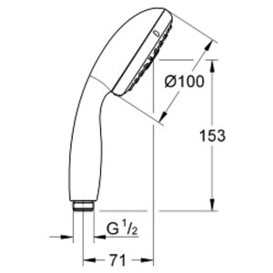 Para de dus GROHE Tempesta 100 28261002, 3 functii, crom Para de dus GROHE Tempesta 100 28261002, 3 functii, crom