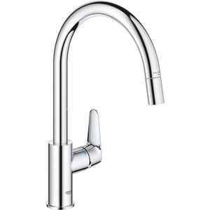 Baterie bucatarie GROHE Start Curve, extractibil, alama sanitara, crom Baterie bucatarie GROHE Start Curve, extractibil, alama sanitara, crom