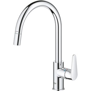 Baterie bucatarie GROHE Start Curve, extractibil, alama sanitara, crom Baterie bucatarie GROHE Start Curve, extractibil, alama sanitara, crom