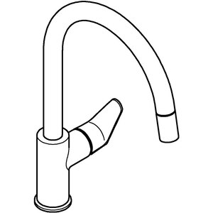 Baterie bucatarie GROHE Start Curve, extractibil, alama sanitara, crom Baterie bucatarie GROHE Start Curve, extractibil, alama sanitara, crom