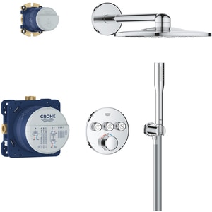 Sistem dus GROHE SmartControl 310 34874000, termostat, 3 functii, crom Sistem dus GROHE SmartControl 310 34874000, termostat, 3 functii, crom