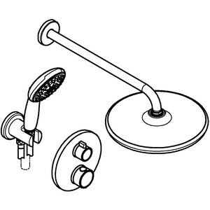 Sistem dus GROHE Grohtherm 250 34883000, termostat, 1 functie, crom Sistem dus GROHE Grohtherm 250 34883000, termostat, 1 functie, crom