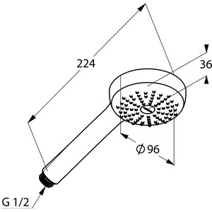 Para dus KLUDI Logo 6810005-00, 1 functie, crom Para dus KLUDI Logo 6810005-00, 1 functie, crom