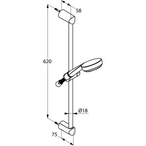 Set dus KLUDI Logo 6816005-00, 1 functie, crom Set dus KLUDI Logo 6816005-00, 1 functie, crom