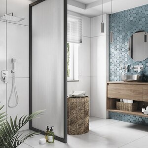 Sistem dus FERRO Algeo Square BAQ7P-SET1-S, 1 functie, argintiu Sistem dus FERRO Algeo Square BAQ7P-SET1-S, 1 functie, argintiu