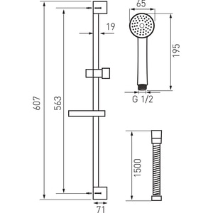 Set dus FERRO Simpla N120, 1 functie, crom Set dus FERRO Simpla N120, 1 functie, crom