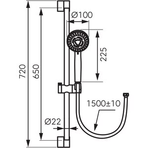 Set dus FERRO Horn Black N370BL-B, 3 functii, negru Set dus FERRO Horn Black N370BL-B, 3 functii, negru