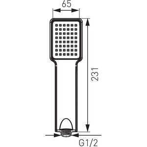 Para dus FERRO Quadro S110, 1 functie, crom Para dus FERRO Quadro S110, 1 functie, crom