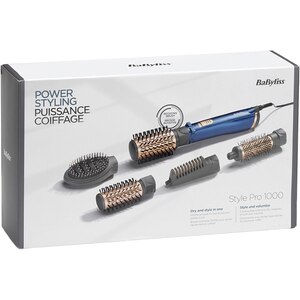 Perie rotativa BABYLISS AS966ROE, 1000W, 2 trepte temperatura, albastru Perie rotativa BABYLISS AS966ROE, 1000W, 2 trepte temperatura, albastru
