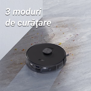 Aspirator robot EZVIZ RE4, 0.35l, 24.1V, autonomie max 240 min, Wi-Fi, functie mop, negru Aspirator robot EZVIZ RE4, 0.35l, 24.1V, autonomie max 240 min, Wi-Fi, functie mop, negru