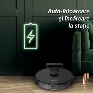 Aspirator robot EZVIZ RE4, 0.35l, 24.1V, autonomie max 240 min, Wi-Fi, functie mop, negru Aspirator robot EZVIZ RE4, 0.35l, 24.1V, autonomie max 240 min, Wi-Fi, functie mop, negru