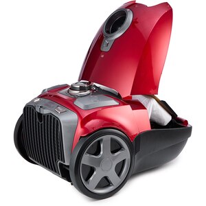 Aspirator cu sac MYRIA MY4538, 3l, 750W, 76dB, rosu-negru Aspirator cu sac MYRIA MY4538, 3l, 750W, 76dB, rosu-negru