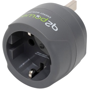 Adaptor priza EU - UK HOME Q2, alb/gri Adaptor priza EU - UK HOME Q2, alb/gri