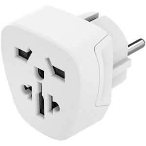Adaptor priza HAMA 223456, Tip E si F, EU, alb Adaptor priza HAMA 223456, Tip E si F, EU, alb