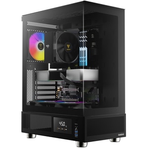 Carcasa PC GAMDIAS ATLAS E1, USB 3.0, Fara sursa, iluminare ARGB, negru Carcasa PC GAMDIAS ATLAS E1, USB 3.0, Fara sursa, iluminare ARGB, negru