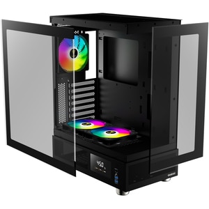 Carcasa PC GAMDIAS ATLAS E1, USB 3.0, Fara sursa, iluminare ARGB, negru Carcasa PC GAMDIAS ATLAS E1, USB 3.0, Fara sursa, iluminare ARGB, negru