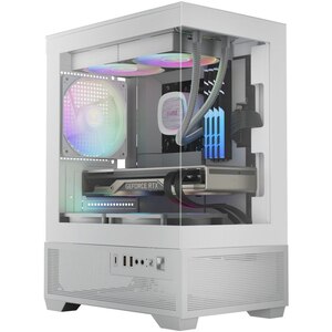 Carcasa PC GAMDIAS Aura GC9M Elite WH ARGB, USB Type C, Fara sursa, iluminare ARGB, alb Carcasa PC GAMDIAS Aura GC9M Elite WH ARGB, USB Type C, Fara sursa, iluminare ARGB, alb