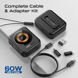 Kit multifunctional cu incarcator wireless PROMATE AuraKit, negru Kit multifunctional cu incarcator wireless PROMATE AuraKit, negru