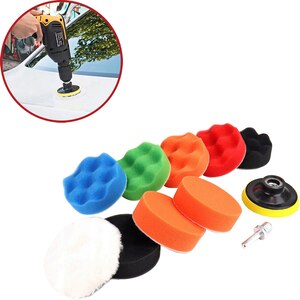 Set polish auto ROLL FAST 10002R, taler 8cm, 11 piese Set polish auto ROLL FAST 10002R, taler 8cm, 11 piese