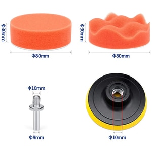 Set polish auto ROLL FAST 10160R, taler 8cm, 22 piese Set polish auto ROLL FAST 10160R, taler 8cm, 22 piese