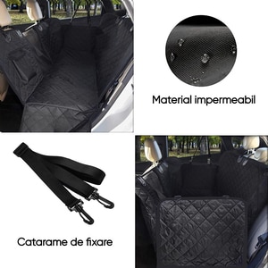Husa protectie animale bancheta ROLL FAST 10510R, 141 x 134cm, negru Husa protectie animale bancheta ROLL FAST 10510R, 141 x 134cm, negru