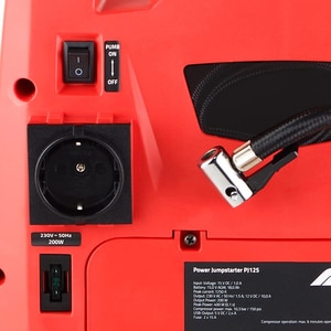 Robot pornire 4in1 FORMULA 1 Jumpstarter PJ125, 12V, 1250A, USB, compresor, lampa led, rosu Robot pornire 4in1 FORMULA 1 Jumpstarter PJ125, 12V, 1250A, USB, compresor, lampa led, rosu