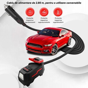 Compresor auto ROLL FAST 10840R, lanterna, 10bar, 12V Compresor auto ROLL FAST 10840R, lanterna, 10bar, 12V