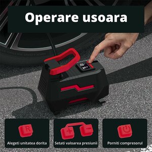 Compresor auto ROLL FAST 10840R, lanterna, 10bar, 12V Compresor auto ROLL FAST 10840R, lanterna, 10bar, 12V