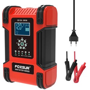 Redresor auto FOXSUR 12242R, 12V 12A 24V 6A, negru Redresor auto FOXSUR 12242R, 12V 12A 24V 6A, negru