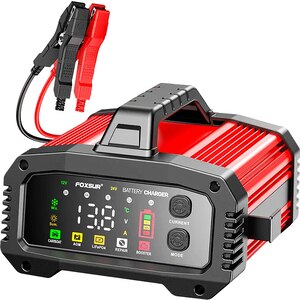 Redresor auto FOXSUR 12250R, 12V 25A, 24V 25A, rosu Redresor auto FOXSUR 12250R, 12V 25A, 24V 25A, rosu