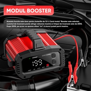 Redresor auto FOXSUR 12250R, 12V 25A, 24V 25A, rosu Redresor auto FOXSUR 12250R, 12V 25A, 24V 25A, rosu