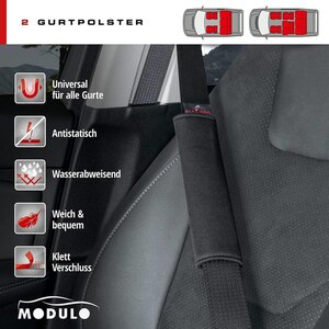 Set protectii centuri auto WALSER 13565, 2buc, negru Set protectii centuri auto WALSER 13565, 2buc, negru
