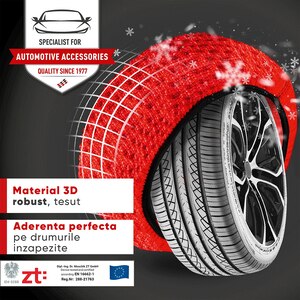 Huse antiderapante auto WALSER Active M, textil, 2buc, rosu Huse antiderapante auto WALSER Active M, textil, 2buc, rosu