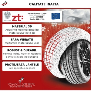 Huse antiderapante auto WALSER Ultra Grip S, textil, 2buc, alb Huse antiderapante auto WALSER Ultra Grip S, textil, 2buc, alb