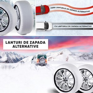 Huse antiderapante auto WALSER Ultra Grip M, textil, 2buc, alb Huse antiderapante auto WALSER Ultra Grip M, textil, 2buc, alb