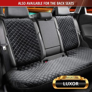 Husa scaun WALSER Comfortline Luxor, poliester-bumbac, negru Husa scaun WALSER Comfortline Luxor, poliester-bumbac, negru