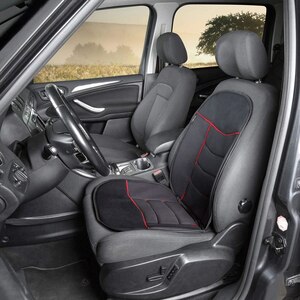 Husa scaun WALSER Elegance Plus, poliester, rosu-negru Husa scaun WALSER Elegance Plus, poliester, rosu-negru