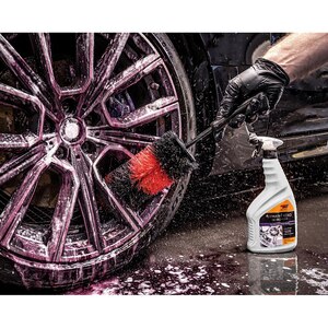 Perie curatat jante MOJE AUTO Detailer, negru-rosu Perie curatat jante MOJE AUTO Detailer, negru-rosu