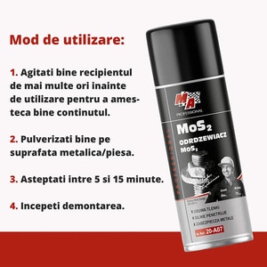 Spray indepartare rugina MOS2 MA PROFESSIONAL 20A07, 400ml Spray indepartare rugina MOS2 MA PROFESSIONAL 20A07, 400ml