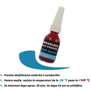 Solutie blocare suruburi MA PROFESSIONAL Blue MA243, 10ml Solutie blocare suruburi MA PROFESSIONAL Blue MA243, 10ml