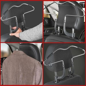 Umeras haine auto pentru tetiera WALSER 30085, otel, gri Umeras haine auto pentru tetiera WALSER 30085, otel, gri