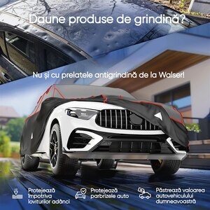 Prelata auto WALSER Premium Hybrid L, 475 x 162 x 117 cm, gri Prelata auto WALSER Premium Hybrid L, 475 x 162 x 117 cm, gri